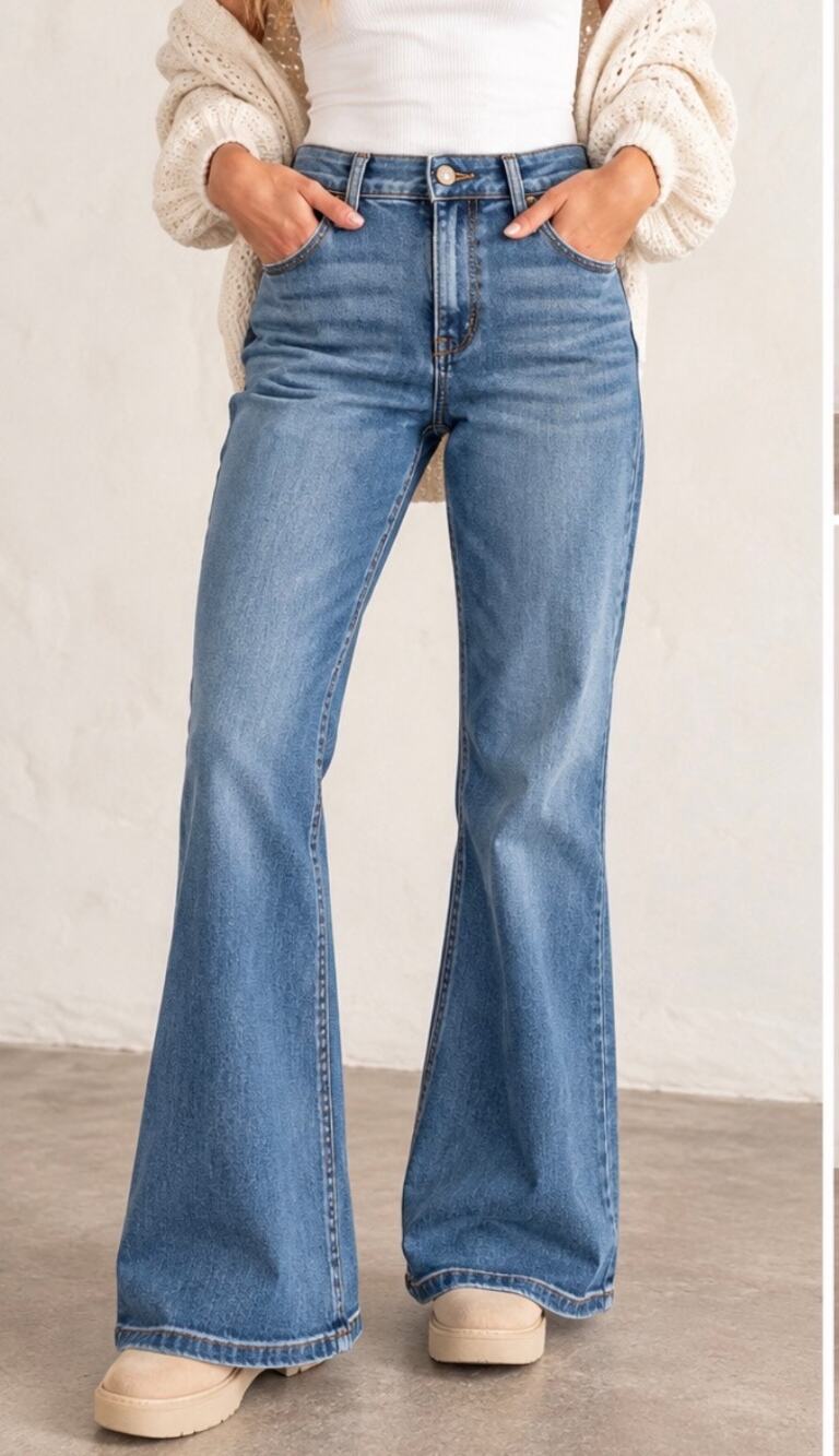 Judy Blue High Rise Flare Jeans Medium Wash Size 0/24